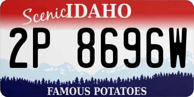 ID license plate 2P8696W