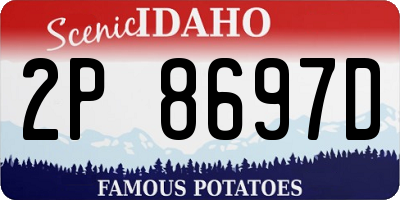 ID license plate 2P8697D