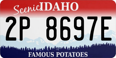 ID license plate 2P8697E