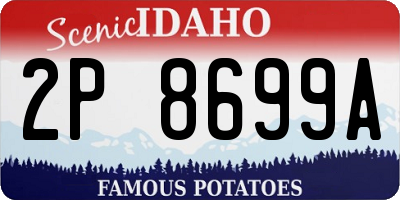ID license plate 2P8699A
