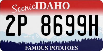 ID license plate 2P8699H