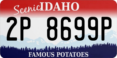 ID license plate 2P8699P