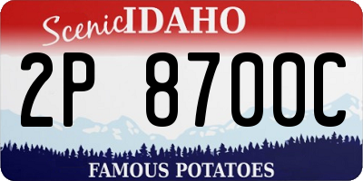 ID license plate 2P8700C