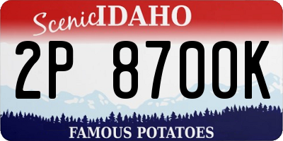 ID license plate 2P8700K