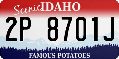 ID license plate 2P8701J