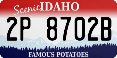 ID license plate 2P8702B
