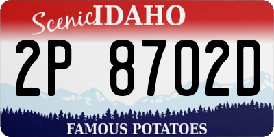 ID license plate 2P8702D
