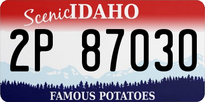 ID license plate 2P8703O