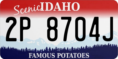 ID license plate 2P8704J