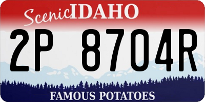 ID license plate 2P8704R