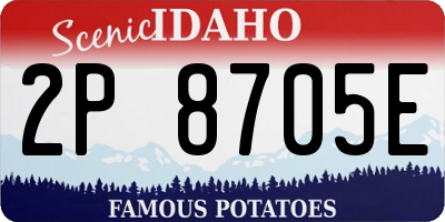 ID license plate 2P8705E