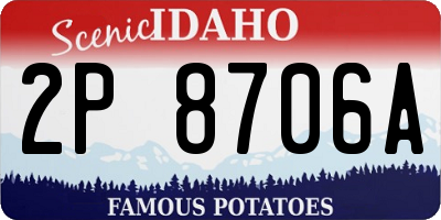 ID license plate 2P8706A
