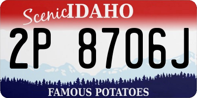 ID license plate 2P8706J