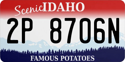 ID license plate 2P8706N