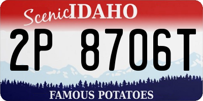ID license plate 2P8706T