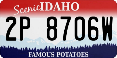 ID license plate 2P8706W