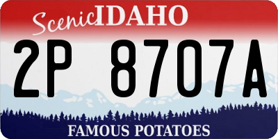 ID license plate 2P8707A