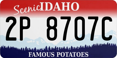 ID license plate 2P8707C