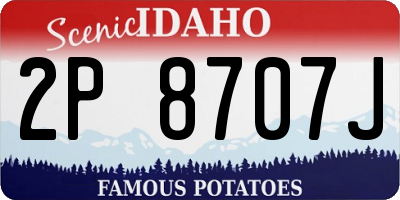 ID license plate 2P8707J