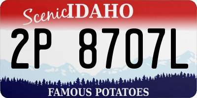 ID license plate 2P8707L