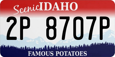 ID license plate 2P8707P