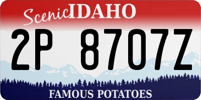 ID license plate 2P8707Z