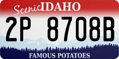 ID license plate 2P8708B
