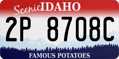 ID license plate 2P8708C
