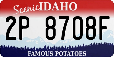 ID license plate 2P8708F