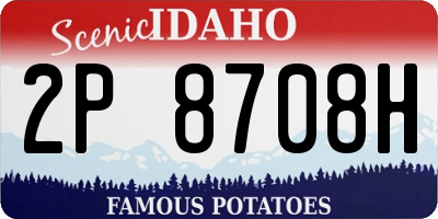 ID license plate 2P8708H