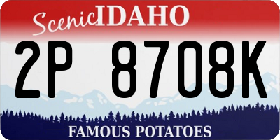ID license plate 2P8708K