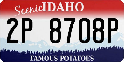 ID license plate 2P8708P