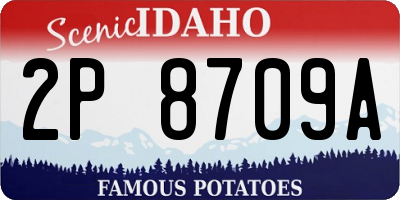 ID license plate 2P8709A