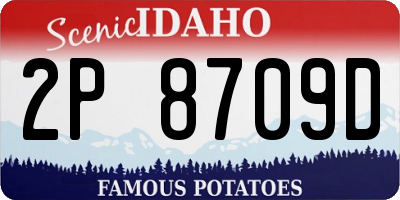 ID license plate 2P8709D