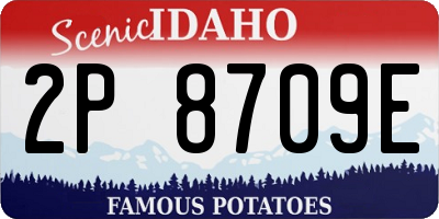 ID license plate 2P8709E