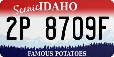 ID license plate 2P8709F