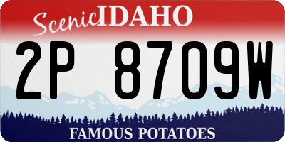 ID license plate 2P8709W