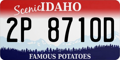 ID license plate 2P8710D