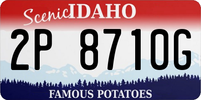 ID license plate 2P8710G