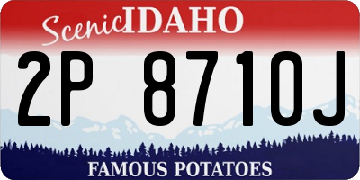 ID license plate 2P8710J