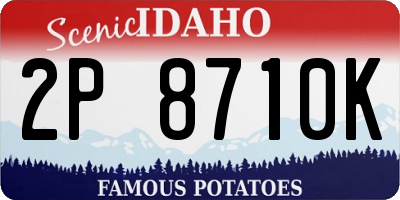 ID license plate 2P8710K