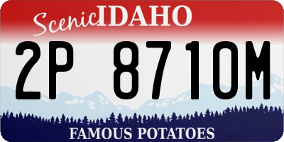 ID license plate 2P8710M