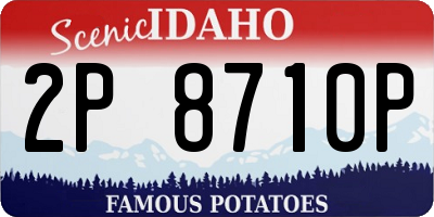ID license plate 2P8710P