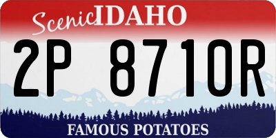 ID license plate 2P8710R