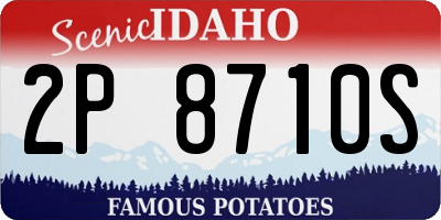 ID license plate 2P8710S