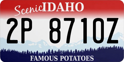ID license plate 2P8710Z