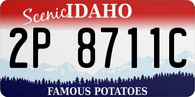 ID license plate 2P8711C
