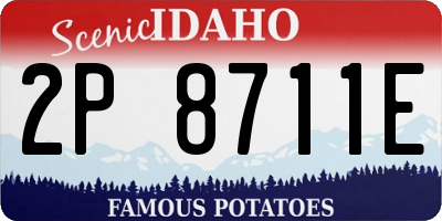 ID license plate 2P8711E
