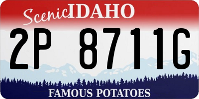 ID license plate 2P8711G