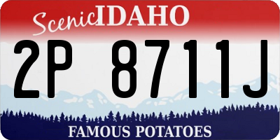 ID license plate 2P8711J